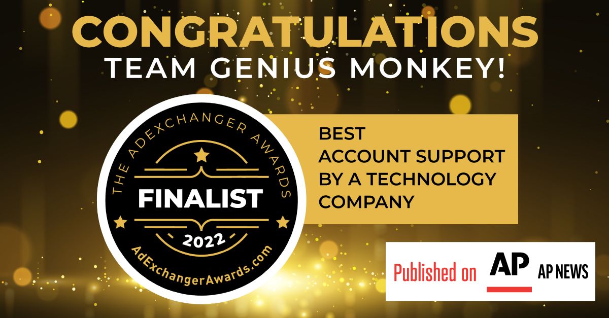 Press Release: AdExchanger Names Genius Monkey as Finalist for Best Account Support by a Technology Company