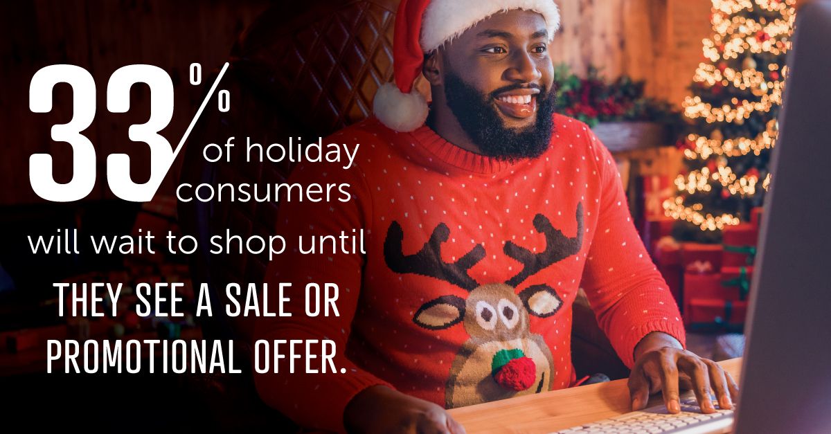 Holiday consumers will wait to shop until they see a sale